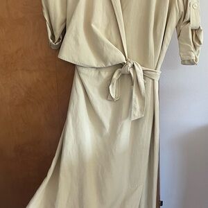 Jones New York Cream 3/4 Sleeve Dress